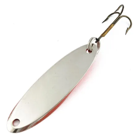 Vintage Acme Kastmaster, 1/2oz nickel/orange fishing spoon #18896