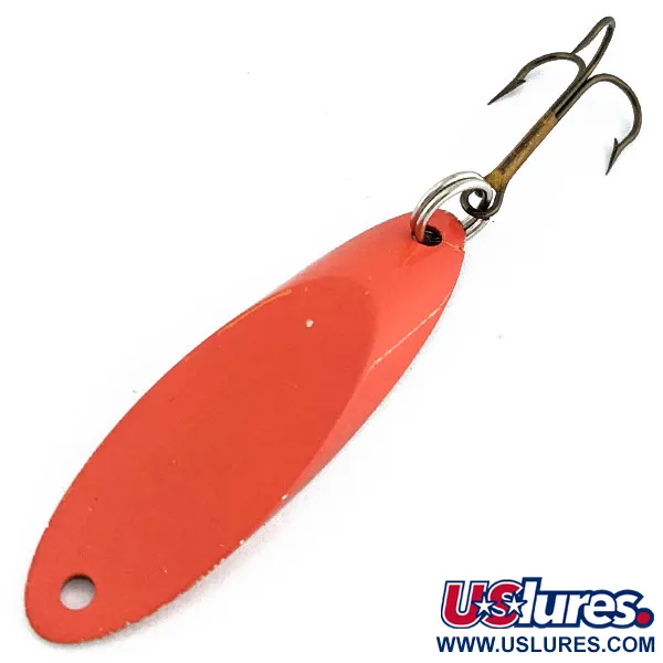 Vintage Acme Kastmaster, 1/2oz nickel/orange fishing spoon #18896