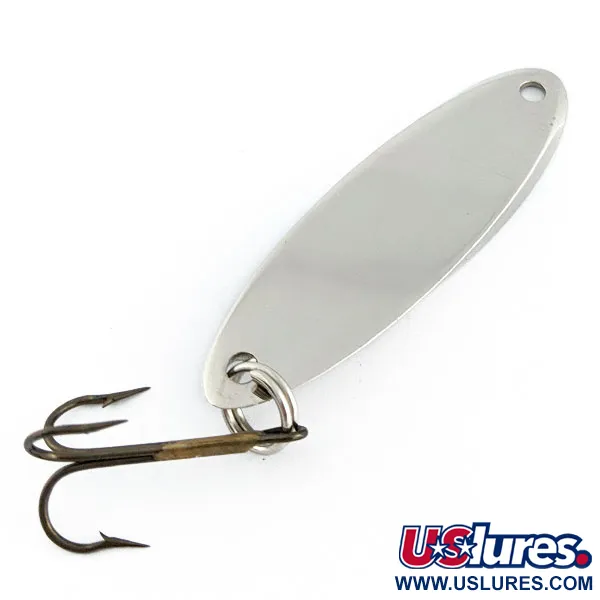 Vintage Acme Kastmaster, 1/2oz nickel/blue fishing spoon #18908