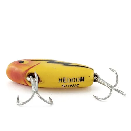 Vintage Heddon Sonic, 1/3oz yellow fishing lure #18919