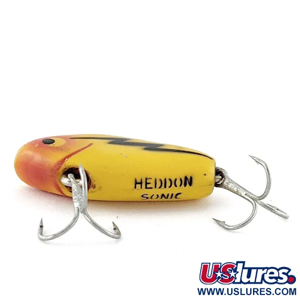 Vintage Heddon Sonic, 1/3oz yellow fishing lure #18919