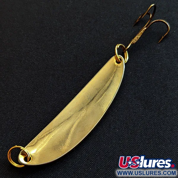 Vintage Acme Side-Winder, 1/3oz gold fishing spoon #18924
