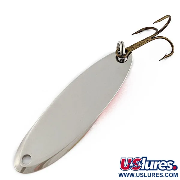 Vintage Acme Kastmaster, 3/8oz nickel/orange fishing spoon #18933