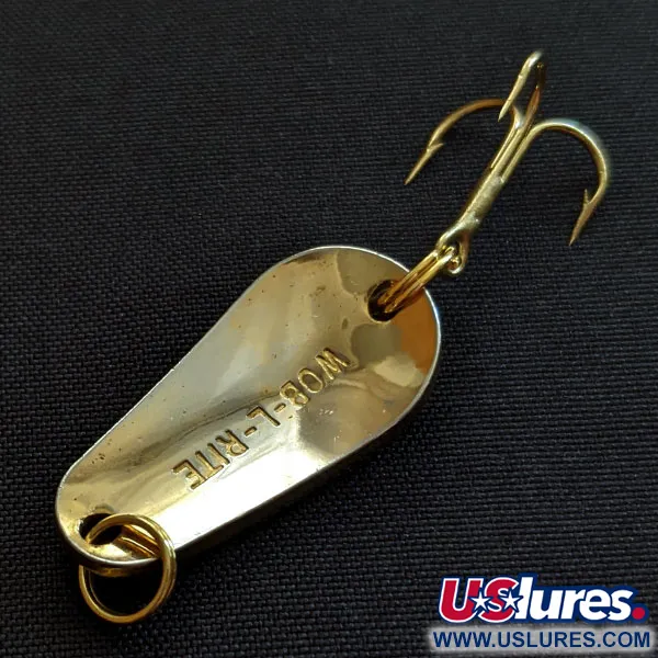 Vintage Acme Wob-L-Rite, 1/8oz gold fishing spoon #18935