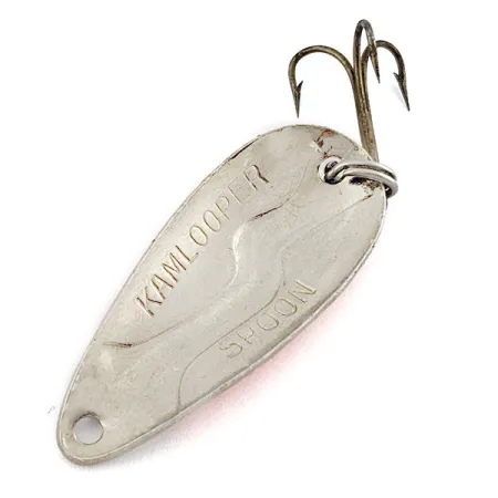 Vintage Acme Kamlooper Spoon, 2/5oz nickel/orange fishing spoon #18945