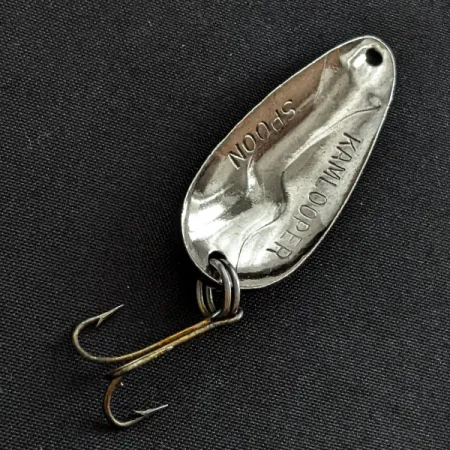 Vintage Acme Kamlooper Spoon, 2/5oz nickel/orange fishing spoon #18945