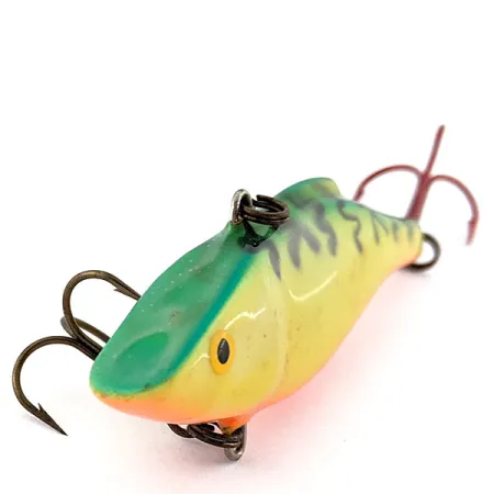 Vintage Rapala Rattl'n RAP RNR-7, 3/5oz Fire tiger fishing lure #18949