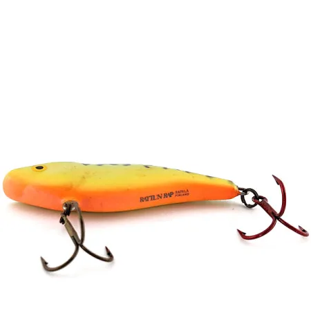 Vintage Rapala Rattl'n RAP RNR-7, 3/5oz Fire tiger fishing lure #18949