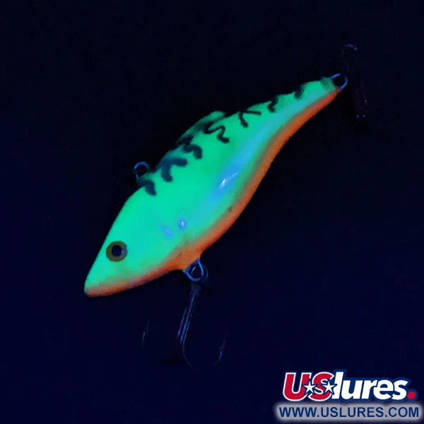 Vintage Rapala Rattl'n RAP RNR-7, 3/5oz Fire tiger fishing lure #18949