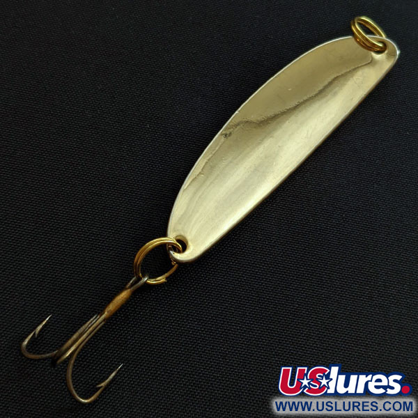 Vintage  Acme Side-Winder, 1/3oz gold fishing spoon #18950