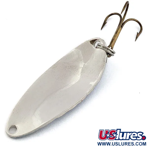 Vintage Acme Little Cleo, 1/3oz nickel/blue fishing spoon #18953