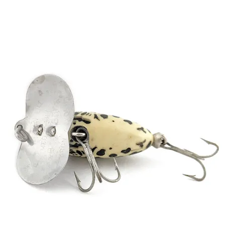 Vintage Fred Arbogast Seein's Believin' green leopard (1970s), 1/4oz green leopard  fishing lure #18969