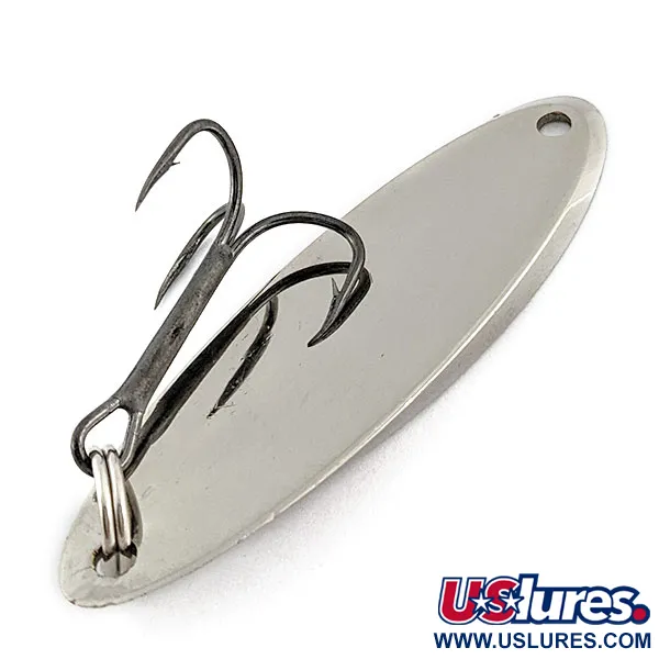 Vintage Acme Kastmaster UV, 3/4oz nickel/green UV fishing spoon #18973