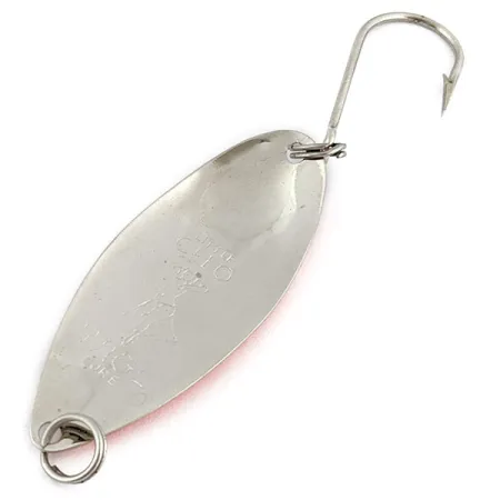 Vintage Seneca Flutter Cleo (Hula Girl) , 1/4oz nickel/orange fishing spoon #18974