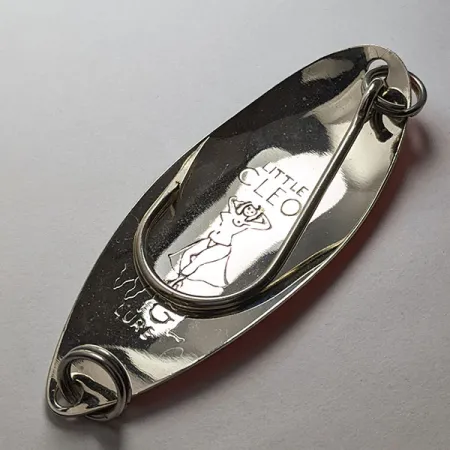 Vintage Seneca Flutter Cleo (Hula Girl) , 1/4oz nickel/orange fishing spoon #18974