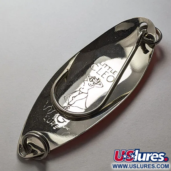 Vintage Seneca Flutter Cleo (Hula Girl) , 1/4oz nickel/orange fishing spoon #18974