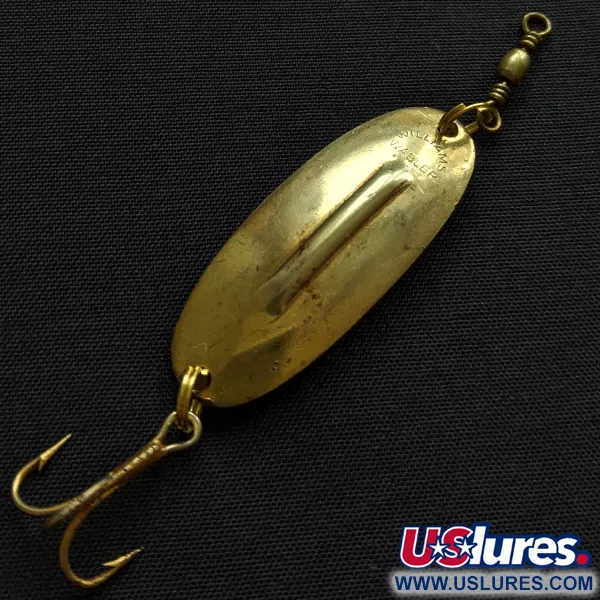 Vintage Williams Wabler Heavy Weight WR30, 1/4oz gold fishing spoon #18980