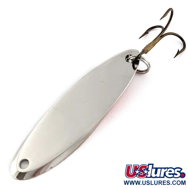 Vintage Acme Kastmaster, 3/8oz nickel/orange fishing spoon #18984