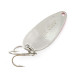 Vintage   Seneca Little Cleo, 1/8oz white pearl/red/nickel fishing spoon #18987