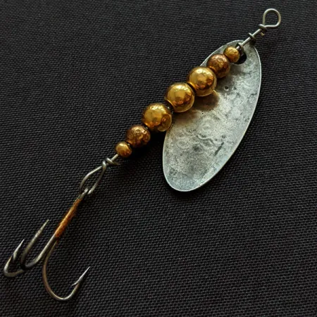 Vintage Renosky Lures Swiss Swing 3, 3/32oz silver/brass spinning lure #18994