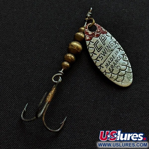 Vintage   C.P. Swing 2, 3/32oz silver/brass/red spinning lure #18995