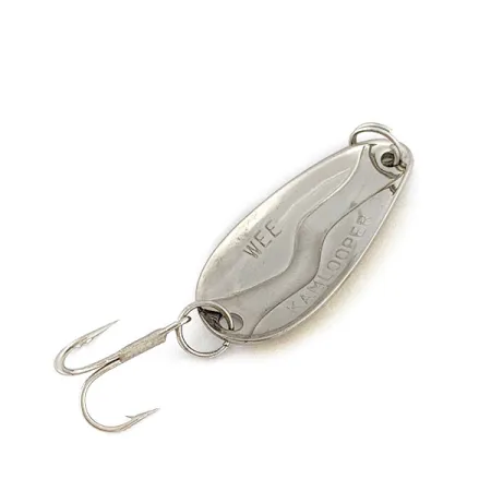 Vintage Acme Kamlooper Wee, 1/8oz nickel/yellow/red fishing spoon #18998