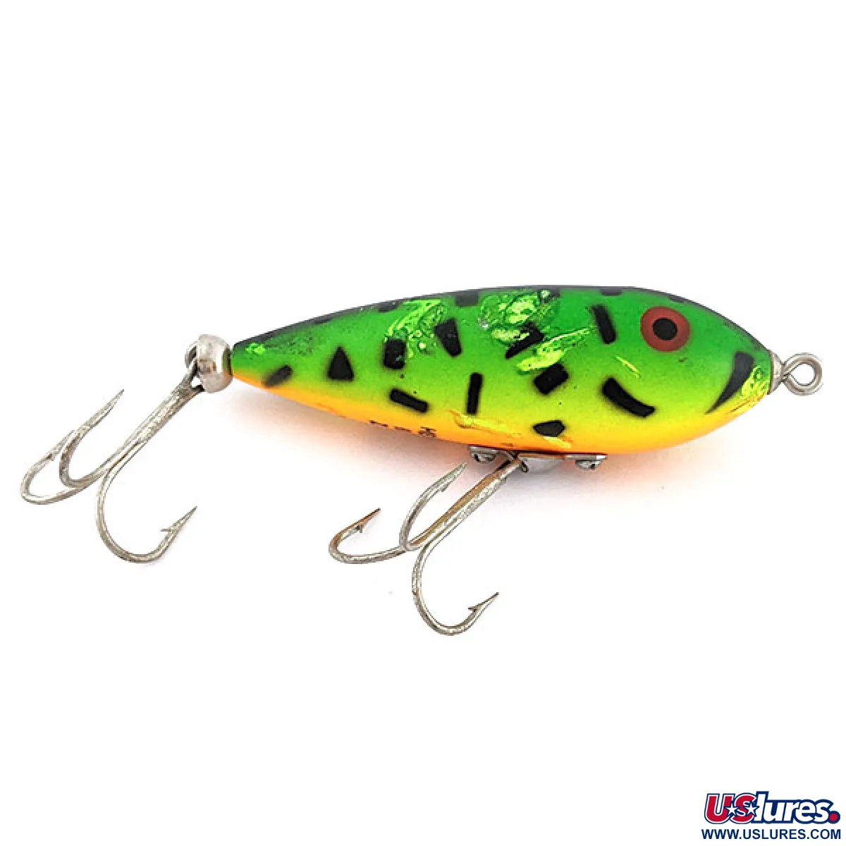 Vintage Heddon Baby Zara, 1/3oz Fire tiger fishing lure #19005