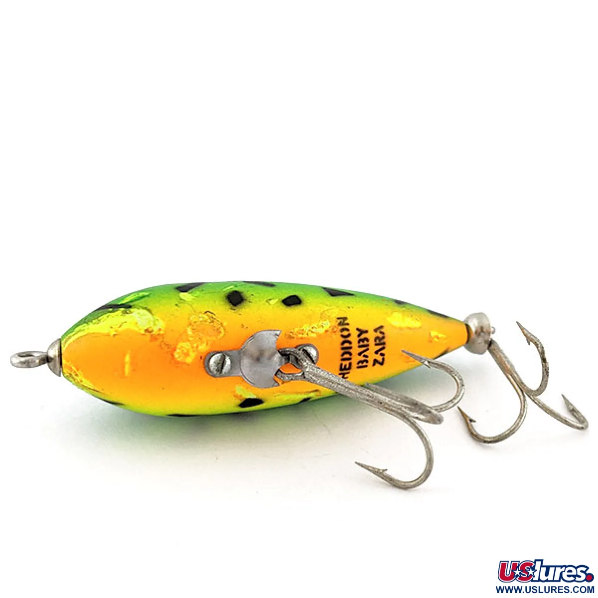 OLD Heddon 1st zara RHF 1950s！ Vintage Heddon Baby Zara, 1/3oz Fire tiger fishing lure #19005