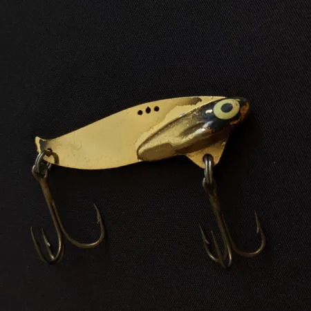 Vintage Heddon Sonar 433, 1/2oz gold fishing spoon #19017