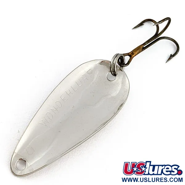 Vintage Acme Wonderlure, 1/4oz nickel fishing spoon #19022