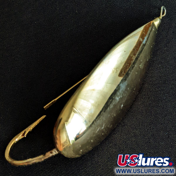 Vintage   Johnson Silver Minnow, 1/2oz gold fishing spoon #19024