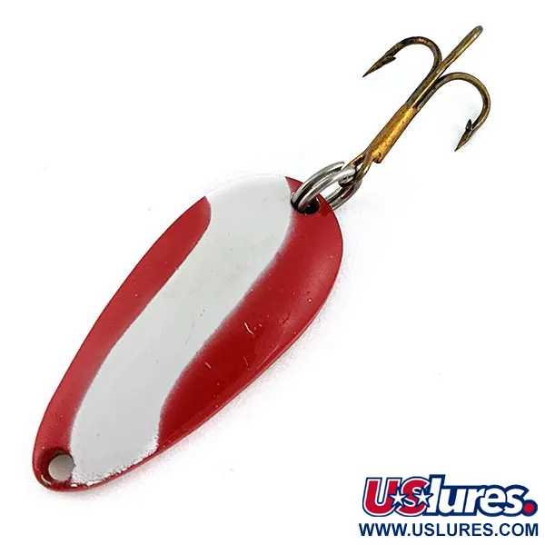 Vintage Acme Wonderlure, 1/4oz gold/red/white fishing spoon #19032