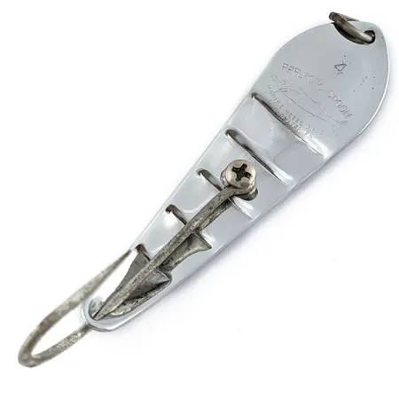 Vintage Barracuda Reflecto Spoon #4, 3/5oz nickel fishing spoon #19037