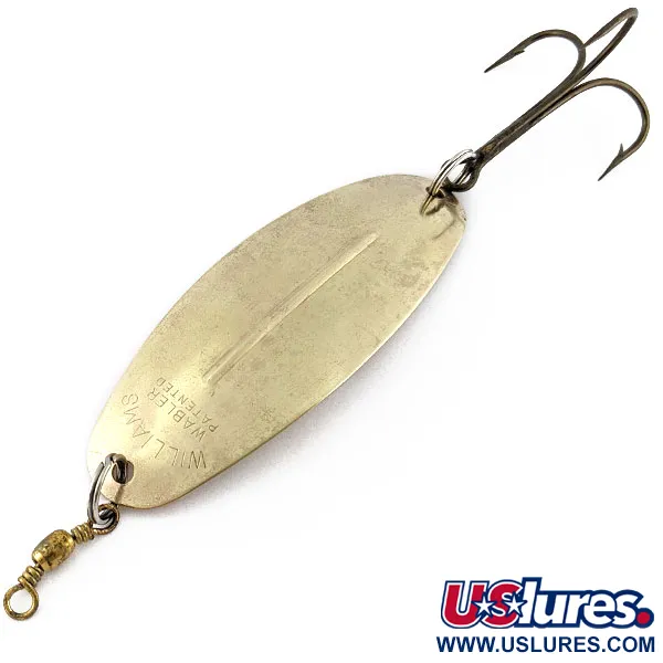 Vintage Williams Wabler W70, 1oz gold fishing spoon #19045