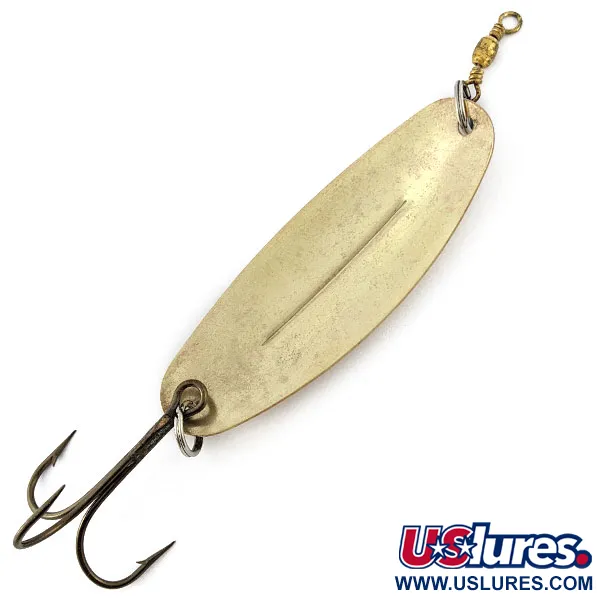 Vintage Williams Wabler W70, 1oz gold fishing spoon #19045