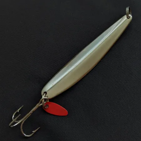 Vintage Bay de Noc Swedish Pimple, 2oz nickel fishing spoon #19048