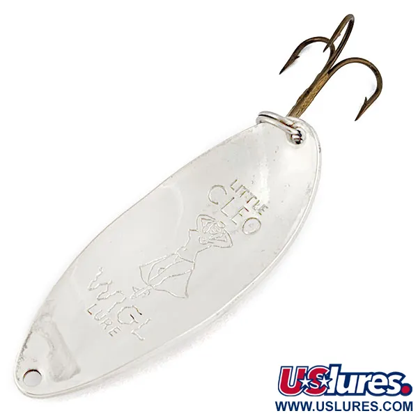 Vintage  Seneca Little Cleo (Hula Girl), 1/2oz nickel fishing spoon #19060