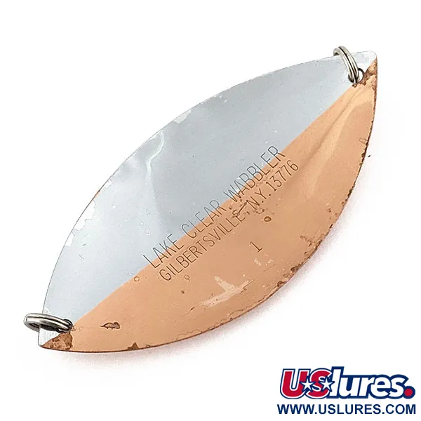 Vintage Williams Lake Clear Wabbler LCW1 , 2/5oz nickel/copper fishing spoon #19061