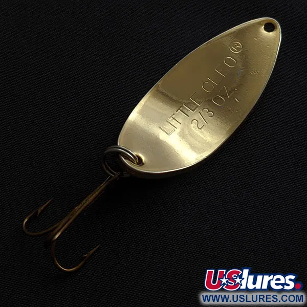 Vintage Acme Little Cleo, 2/3oz gold fishing spoon #19064