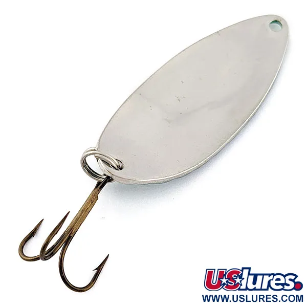 Vintage Acme Little Cleo bubbles, 2/5oz gold/green/blue/nickel fishing spoon #19083