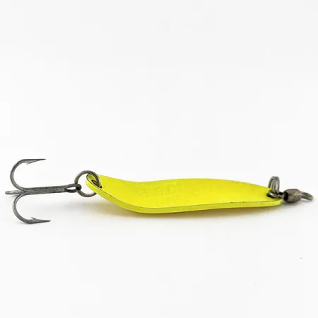 Vintage Luhr Jensen Krocodile #3, yellow fishing spoon #19084