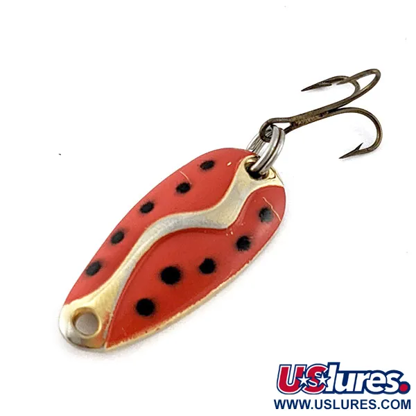 Vintage Acme Kamlooper Spoon, 1/4oz red/gold/nickel fishing spoon #19114