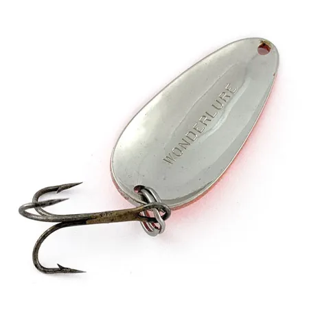 Vintage Acme Wonderlure, 1/4oz nickel/red UV fishing spoon #19115