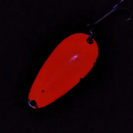 Vintage Acme Wonderlure, 1/4oz nickel/red UV fishing spoon #19115