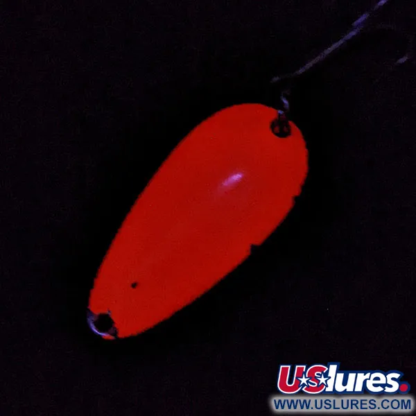 Vintage Acme Wonderlure, 1/4oz nickel/red UV fishing spoon #19115