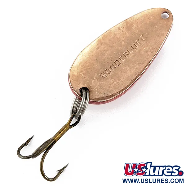 Vintage Acme Wonderlure, 1/4oz red/white/copper fishing spoon #19116