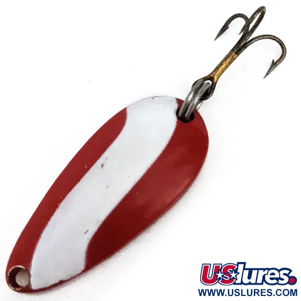 Vintage Acme Wonderlure, 1/4oz red/white/copper fishing spoon #19116