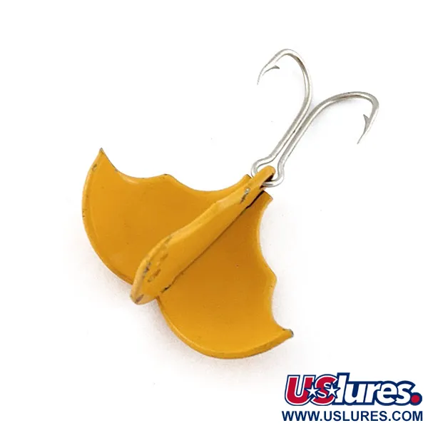 Vintage Harrison Industries Baby Bat, 3/16oz yellow fishing spoon #19126