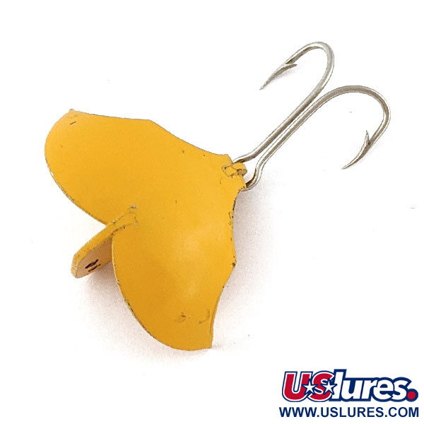 Vintage Harrison Industries Baby Bat, 3/16oz yellow fishing spoon #20200