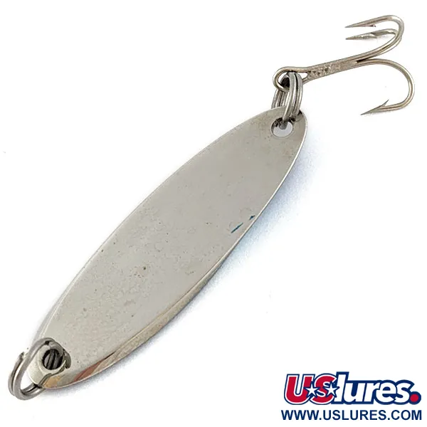 Vintage Acme Kastmaster, 1/4oz nickel/blue fishing spoon #19131